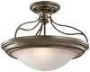 Aztec 38912 by Kichler Lighting Two Light Convertible Semi Flush Ceiling or Hanging Pendant Chandelier in Shadow Bronze Finish