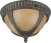 Nuvo Lighting 60-3907 Beaumont Collection Two Light Energy Star Efficient GU24 Exterior Outdoor Ceiling Fixture in Fruitwood Finish