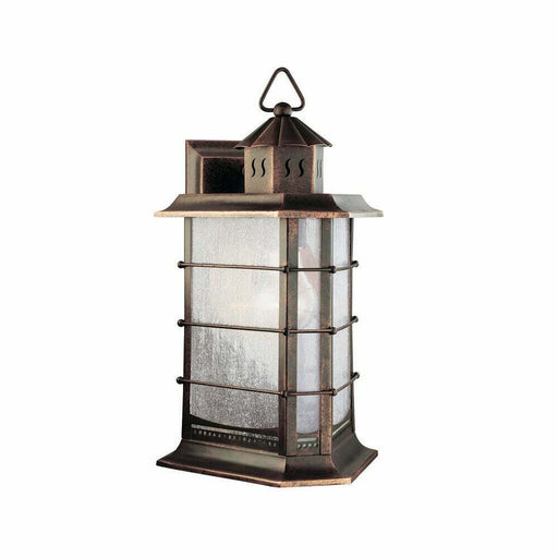 Aztec 39345 By Kichler Lighting One Light Outdoor Wall Lantern in Distressed Solid Brass Finish