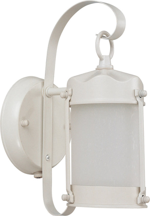 Nuvo Lighting 60-3944 Signature Collection One Light Energy Star Efficient GU24 Exterior Outdoor Wall Lantern in White Finish
