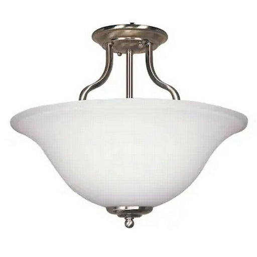 Trans Globe Lighting 143823-LED Three Light Semi Flush Ceiling Mount in Brushed Nickel Finish