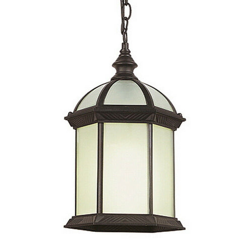 Trans Globe Lighting PL-44183RT-LED WENTWORTH II Collection One Light Outdoor Hanging Lantern in Rust Finish