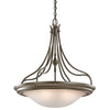 Aztec 34983 by Kichler Lighting Wayland Collection Four Light Pendant Chandelier in Shadow Bronze Finish