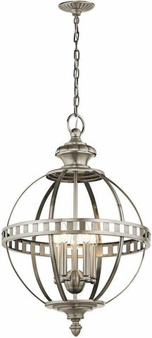 Kichler 43613CLP Halleron Collection Five Light Hanging Pendant Chandelier in Pewter Finish