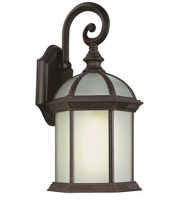 Trans Globe Lighting PL-44181RT-LED One Light GU24 LED Outdoor Wall Mount Lantern in Rust Finish