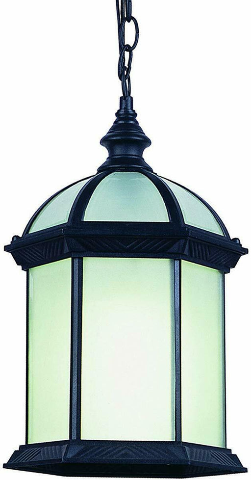 Trans Globe Lighting PL-44183BK-LED WENTWORTH II Collection One Light Outdoor Hanging Lantern in Black Finish