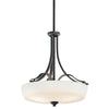 Aztec 34978 by Kichler Lighting Breton Mills Collection Three Light Hanging Pendant Chandelier in Distressed Black Finish
