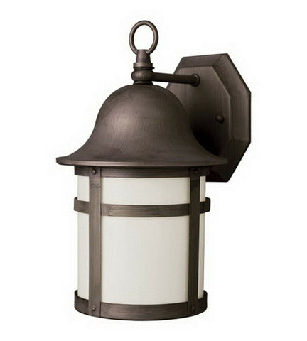 Trans Globe Lighting PL-44581WB-LED One Light Exterior Outdoor Wall Mount Lantern in Weathered Bronze Finish