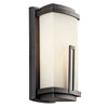 Kichler Lighting 49110AVIFL-LED Leeds Collection One Light LED Exterior Outdoor Wall Lantern in Anvil Iron Finish