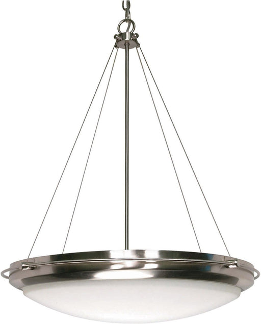 Nuvo Lighting 60-493 Polaris Collection Three Light Energy Star Efficient GU24 Hanging Pendant Chandelier in Brushed Nickel Finish