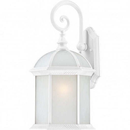Nuvo Lighting 60-4987 Boxwood Collection One Light Energy Star Efficient GU24 Exterior Outdoor Wall Lantern in White Finish