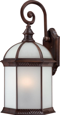 Nuvo Lighting 60-4988 Boxwood Collection One Light Energy Star Efficient GU24 Exterior Outdoor Wall Lantern in Rustic Bronze Finish