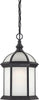 Nuvo Lighting 60-4999 Boxwood Collection One Light Energy Star Efficient GU24 Exterior Outdoor Hanging Pendant Lantern in Textured Black Finish