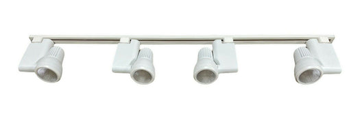 Nora NTE-810 Four Light Pillar LED Track Kit with End Feed Cord and Plug in White Finish