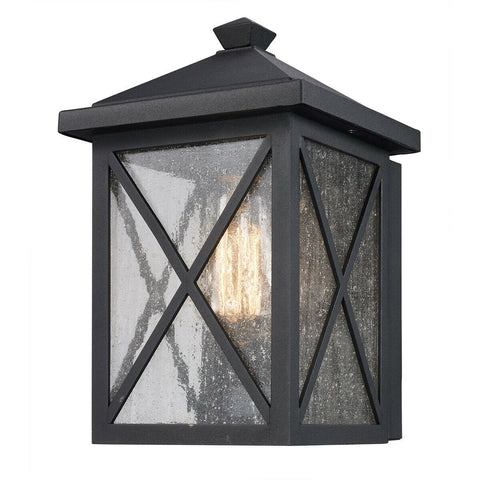 Trans Globe Lighting 50340 BK Leonis Collection One Light Outdoor Wall Lantern in Black Finish