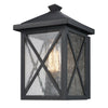 Trans Globe Lighting 50341 BK Leonis Collection One Light Outdoor Wall Lantern in Black Finish