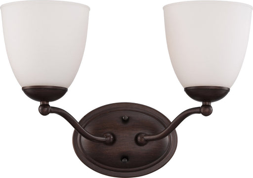Nuvo Lighting 60-5152 Patton Collection Two Light Energy Star Efficient GU24 Bath Vanity Wall Mount in Prairie Bronze Finish