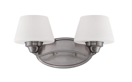Nuvo Lighting 60-5222 Ludlow Collection Two Light Bath Vanity Wall Sconce in Brushed Nickel Finish