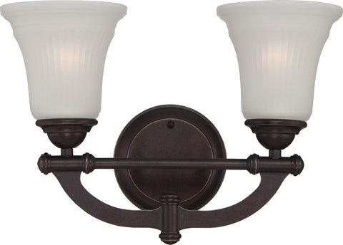 Nuvo Lighting 60-5312 Monroe Collection Two Light Bath Vanity Wall Sconce in Georgetown Bronze Finish