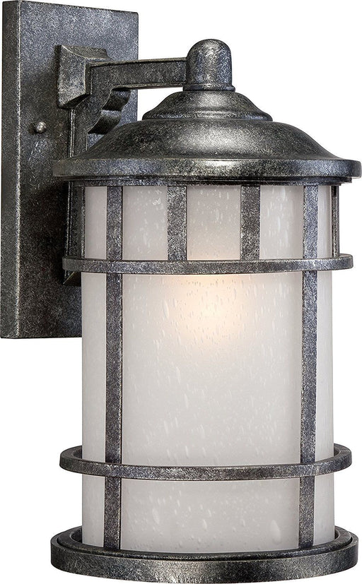 Nuvo Lighting 60-5733 Manor Collection One Light Energy Star GU24 Exterior Outdoor Wall Lantern in Aged Silver Finish