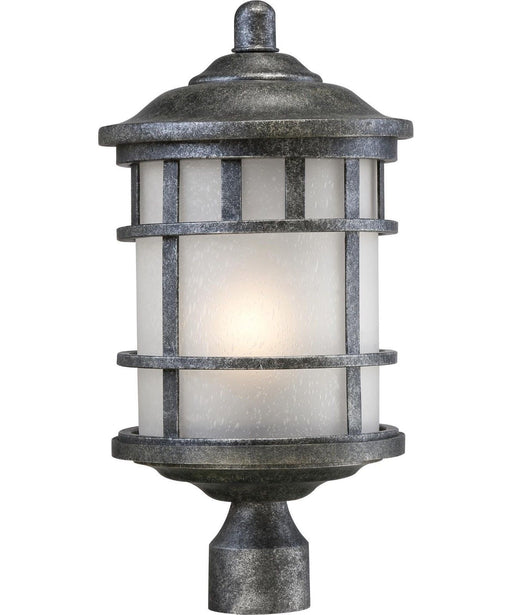 Nuvo Lighting 60-5735 Manor Collection One Light Energy Star GU24 Exterior Outdoor Post Lantern in Aged Silver Finish