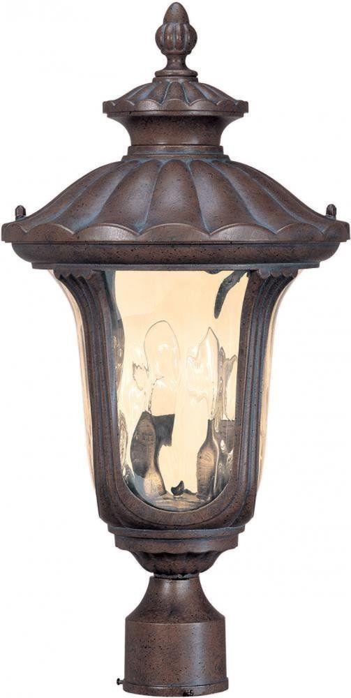 Nuvo Lighting 60-2009 Beaumont Collection Two Light Exterior Outdoor Post Lantern in Fruitwood Finish