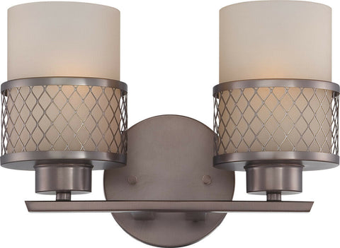 Nuvo Lighting 60-4782 Fusion Collection Two Light Bath Vanity Wall Mount in Hazel Bronze Finish