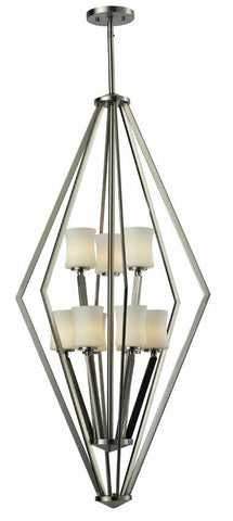 Z-Lite Lighting 609-9-BN Elite Collection Nine Light Hanging Pendant Chandelier in Brushed Nickel Finish