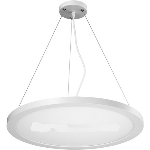 Blink Model #1295 Large Round LED Suspension in White Finish