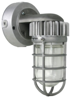 Grand VTL-955-5000 LED Rugged Vapor Proof Industrial Grade Outdoor Wet Location Rated Wall Lantern in Metallic Silver Finish