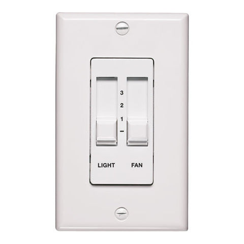 Quorum International 7-1192-6 Fan Wall Control Switch in White Finish - Quality Discount Lighting