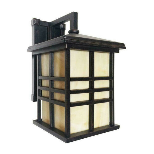 Trans Globe Lighting PL44637RT-H-LED Huntington Collection One Light Misson Style Outdoor Wall Lantern in Bronze Rust Finish