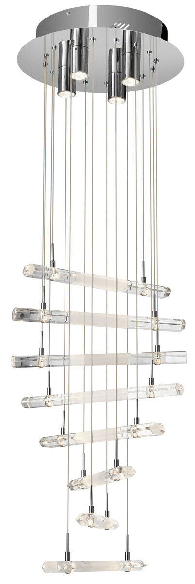 Elan by Kichler Lighting 83105 Trappa Collection Twenty Light Hanging Pendant Chandelier in Polished Chrome Finish