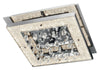 Elan by Kichler Lighting 83411 Crushed Ice Square Collection LED Flush Mount Ceiling Light in Polished Chrome Finish