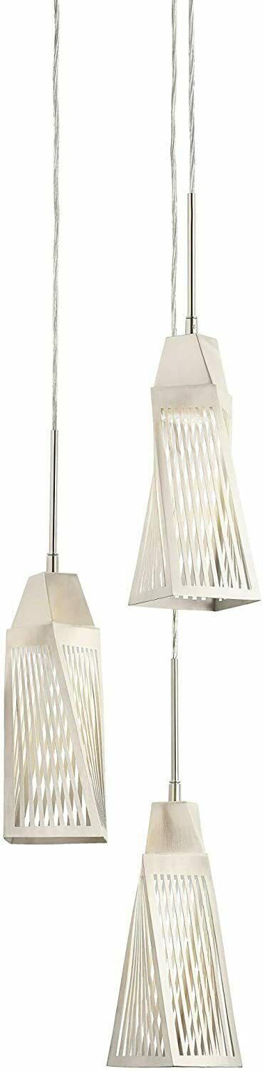Elan by Kichler Lighting 83532 Vitalina Collection LED Hanging Pendant Chandelier in Brushed Nickel and Stainless Steel Finish