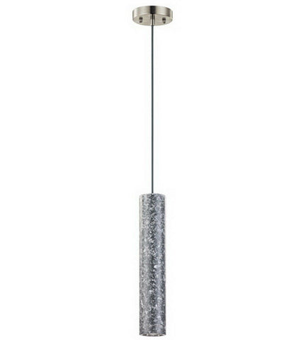 Elan by Kichler Lighting 83633 Rondil Collection LED Hanging Mini Pendant in Silver Finish with Faux Granite Shade