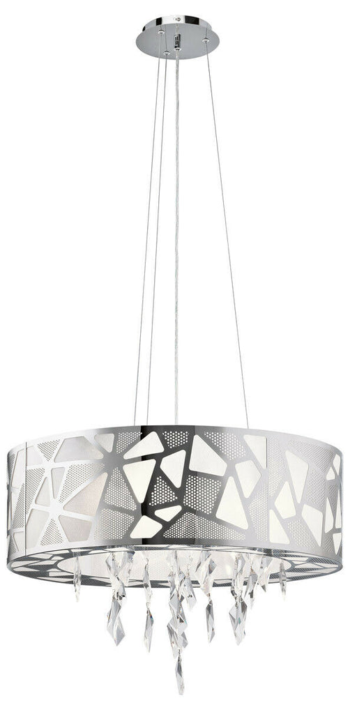 Elan by Kichler Lighting 83675 Angelique Collection Three Light Hanging Pendant Chandelier in Polished Chrome Finish