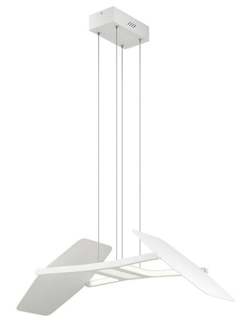 Elan by Kichler Lighting 83862 Wings Collection LED Hanging Pendant Chandelier in Matte White Finish