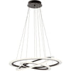 Kichler Lighting 83987 Hyvo Collection Three Ring LED Pendant Chandelier in Bronze Finish