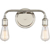 Quoizel Lighting MNO8602IS Menlo Collection Two Light Bath Bar in lmperial Silver Finish