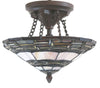 Rainbow Lighting CH-M Two Light Arts and Crafts Semi Flush Ceiling Mount in Bronze Finish