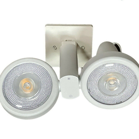 Nora NTH884WH/WH Biform Duet Dual Gimbal Ring Adjustable Heads Ceiling Fixture in White Finish