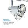 Noma 052-7886-2 Three Light Semi Flush Adjustable Rail Light in Chrome and White Finish