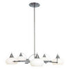 Ulextra Lighting P42-5 SCH Five Light Hanging Chandelier in Satin Chrome Finish - Quality Discount Lighting