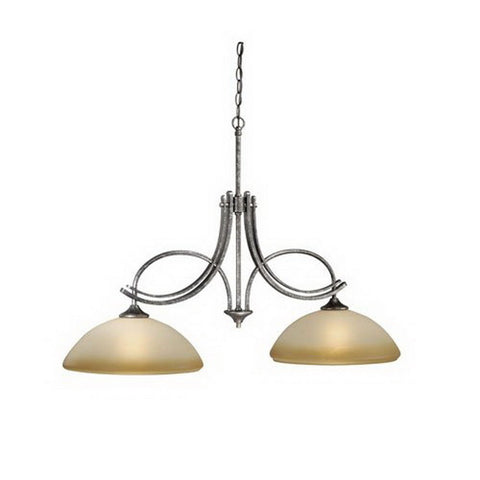 Vaxcel Lighting SE-PDD380 AE Sebring Collection Two Light Hanging Island Chandelier in Athenian Bronze Finish - Quality Discount Lighting