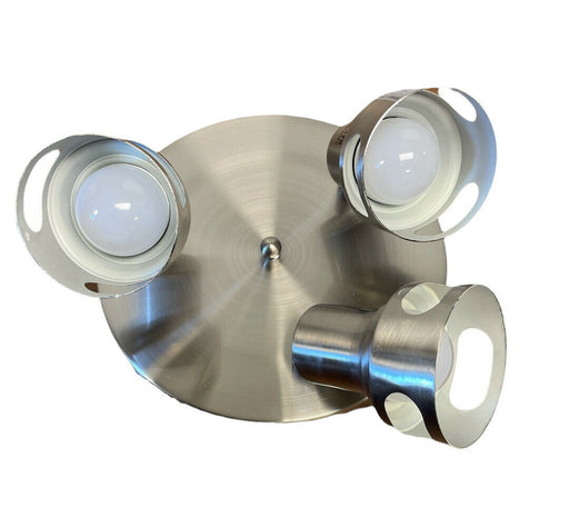 Trans Globe Lighting CB-W-490-BN Three Light LED Flush Mount in Brushed Nickel Finish