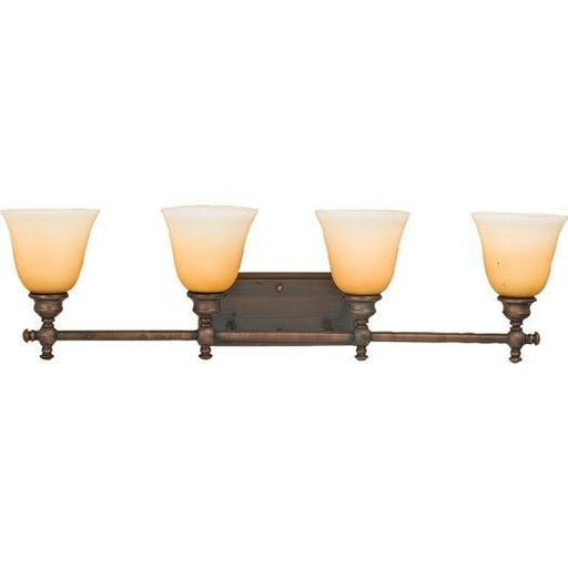 Quoizel Lighting 5923 BH Fairfield Collection Four Light Bath Wall Fixture in Brushed Oil Bronze Finish - Quality Discount Lighting