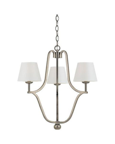Quoizel Lighting LSE5003 PS Era Collection Three Light Chandelier in Pewter Plated Finish - Quality Discount Lighting