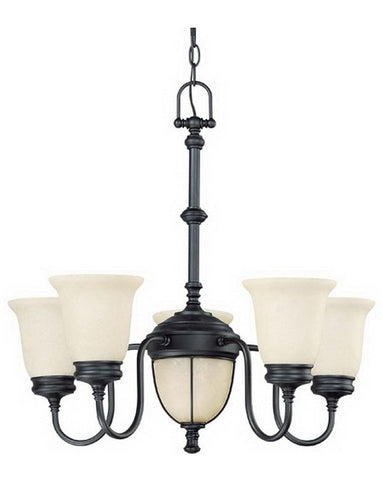 Nuvo Lighting 60-2807 Salem Collection Seven Light Chandelier in Aged Bronze Finish - Quality Discount Lighting