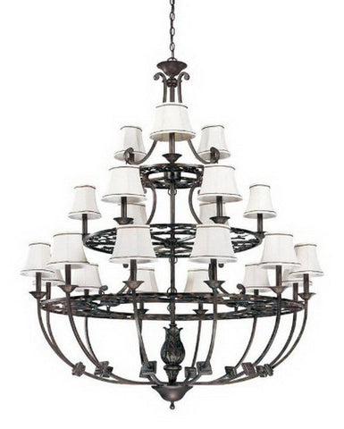 Nuvo Lighting 60-1564 Pickford Collection Twenty One Light Chandelier in Distressed Bronze Finish - Quality Discount Lighting